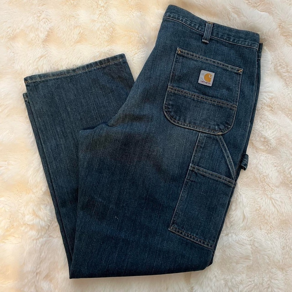 Carhartt Men's Relaxed Fit Jeans in Deep Blue